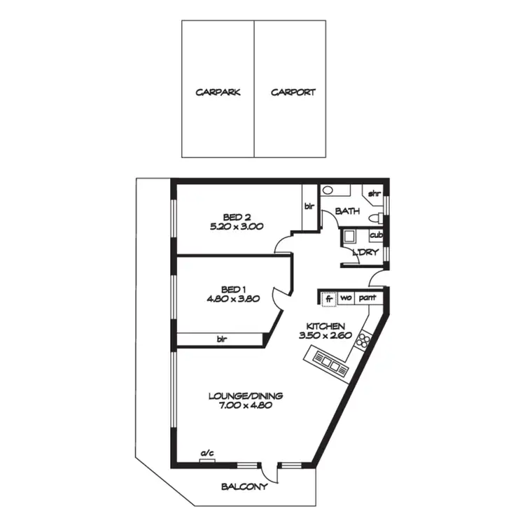 Floorplan of Homely unit listing, 10/45 Broad Street, Marden SA 5070