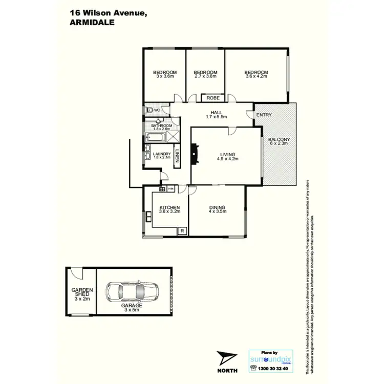 Floorplan of Homely house listing, 16 Wilson Avenue, Armidale NSW 2350