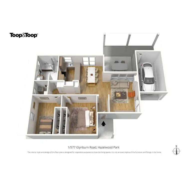 Floorplan of Homely unit listing, 1/577 Glynburn Road, Hazelwood Park SA 5066