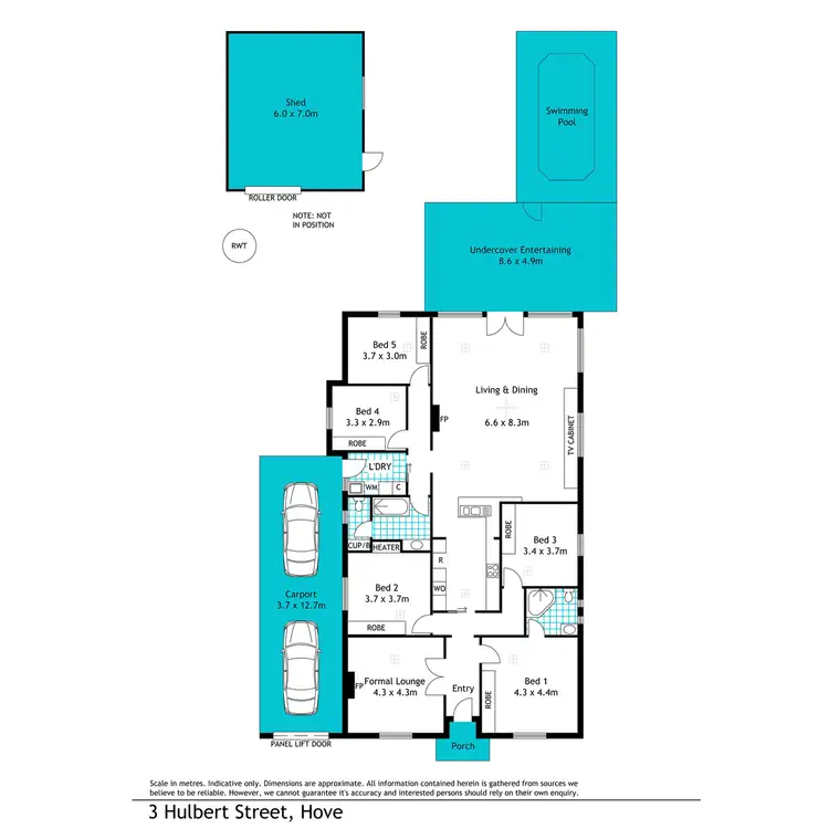 Floorplan of Homely house listing, 3 Hulbert Street, Hove SA 5048