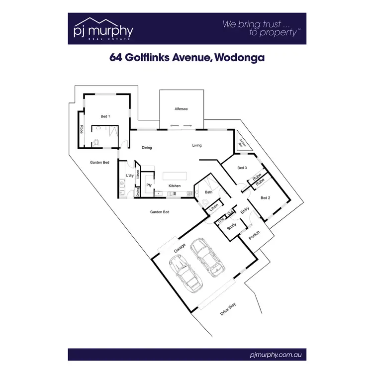 Floorplan of Homely house listing, 64 Golflinks Avenue, Wodonga VIC 3690