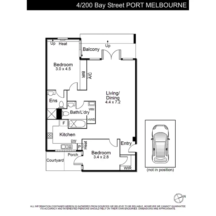 Floorplan of Homely apartment listing, 4/200 Bay Street, Port Melbourne VIC 3207