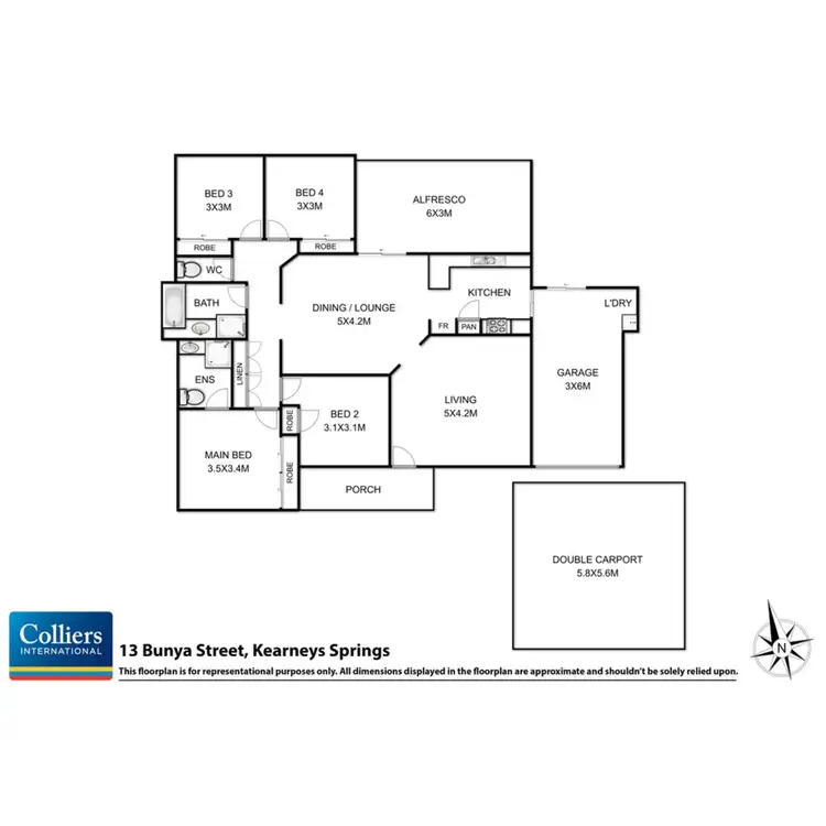 Floorplan of Homely house listing, 13 Bunya Street, Kearneys Spring QLD 4350