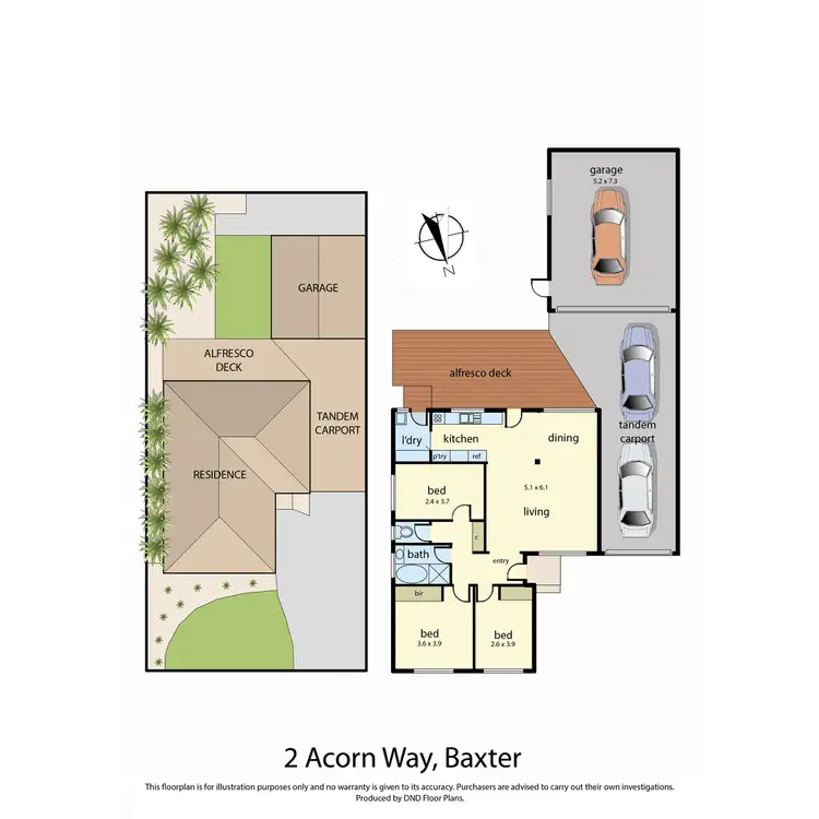 Floorplan of Homely house listing, 2 Acorn Way, Baxter VIC 3911