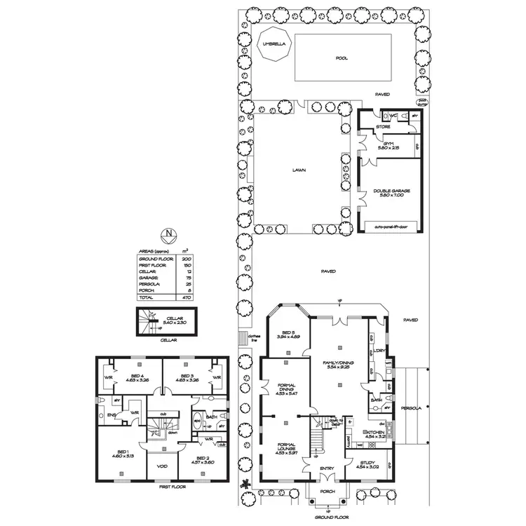 Floorplan of Homely house listing, 5 Mitchell Close, Fitzroy SA 5082