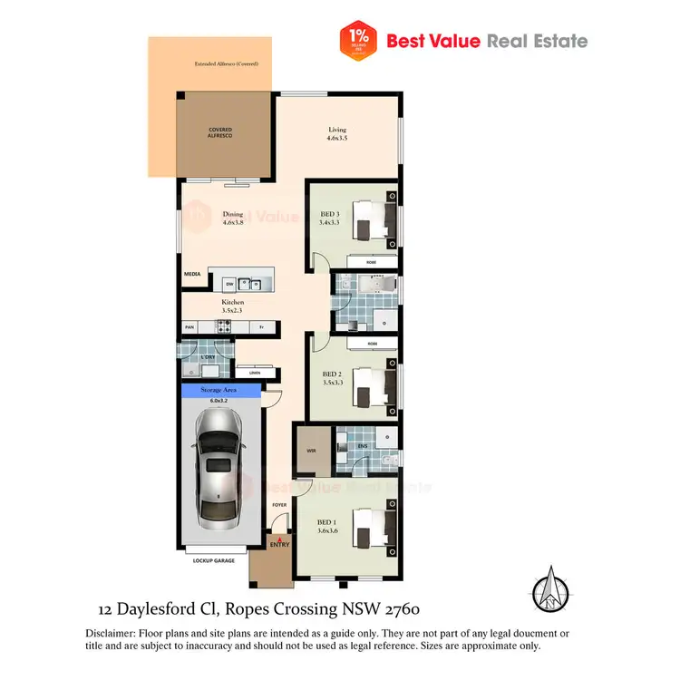 Floorplan of Homely house listing, 12 Daylesford Close, Ropes Crossing NSW 2760