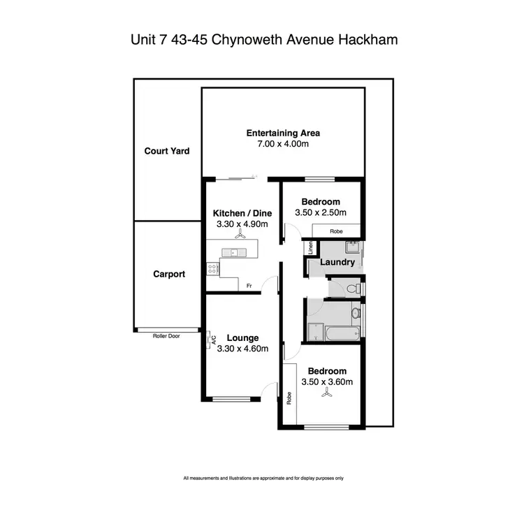 Floorplan of Homely unit listing, 7/43-45 Chynoweth Avenue, Hackham SA 5163