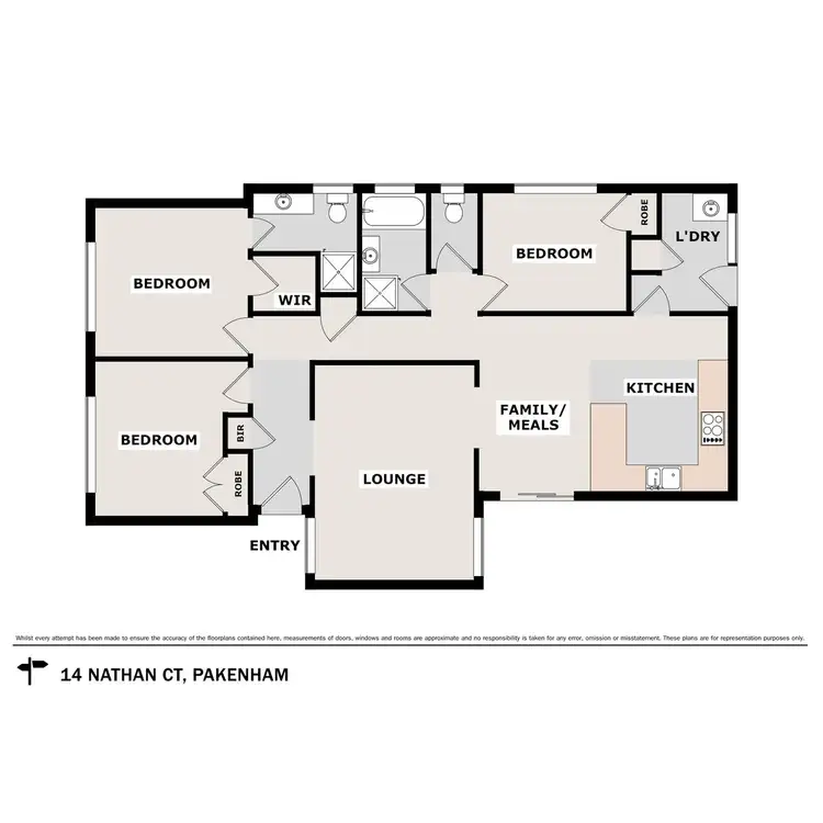 Floorplan of Homely house listing, 14 Nathan Court, Pakenham VIC 3810