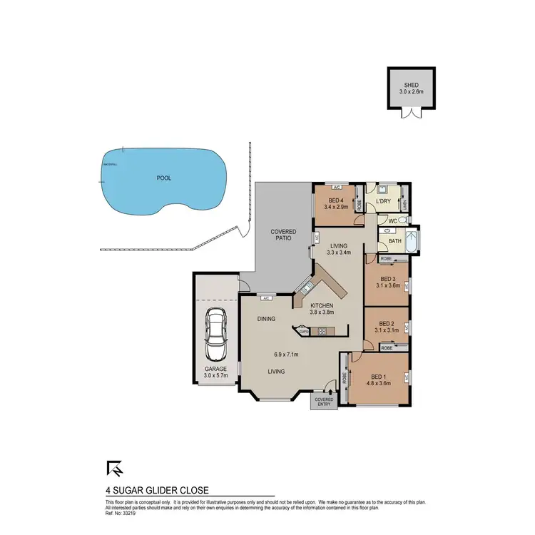 Floorplan of Homely house listing, 4 Sugar Glider Close, Kamerunga QLD 4870