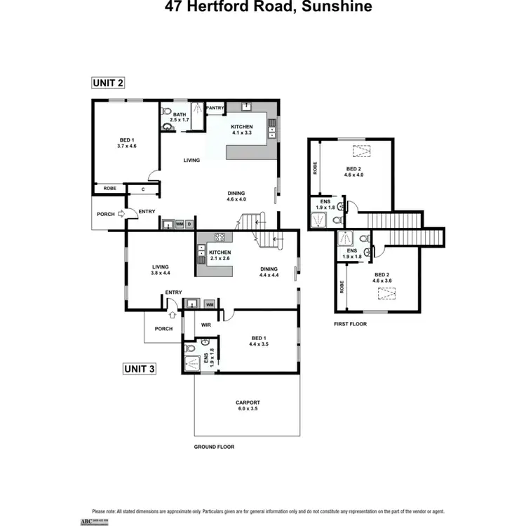 Floorplan of Homely unit listing, 3/47 Hertford Road, Sunshine VIC 3020