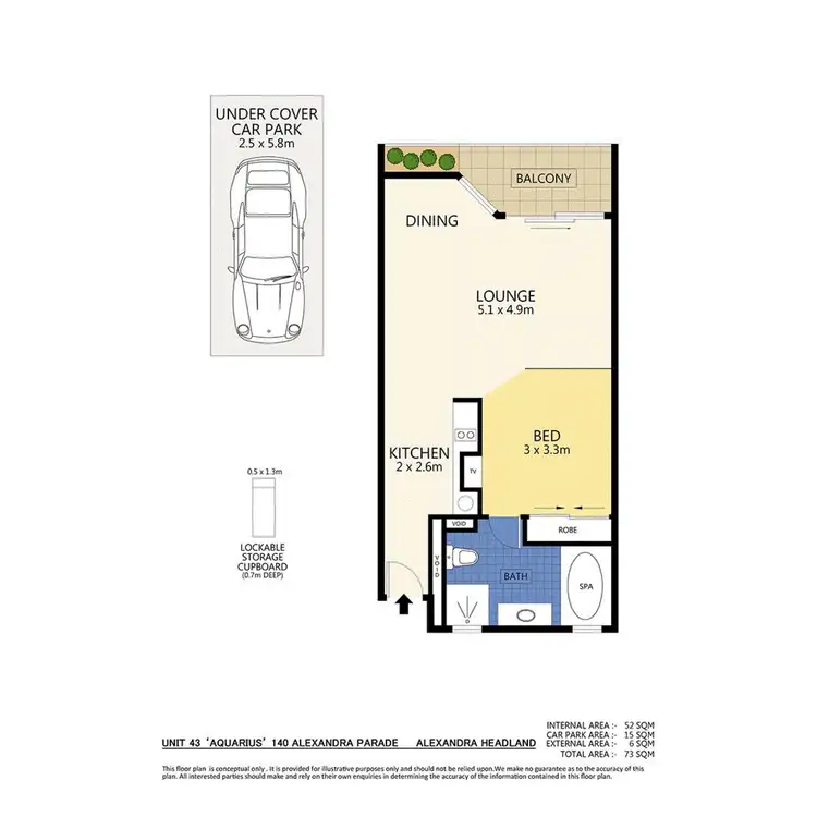 Floorplan of Homely apartment listing, 43/140-144 Alexandra Parade, Alexandra Headland QLD 4572