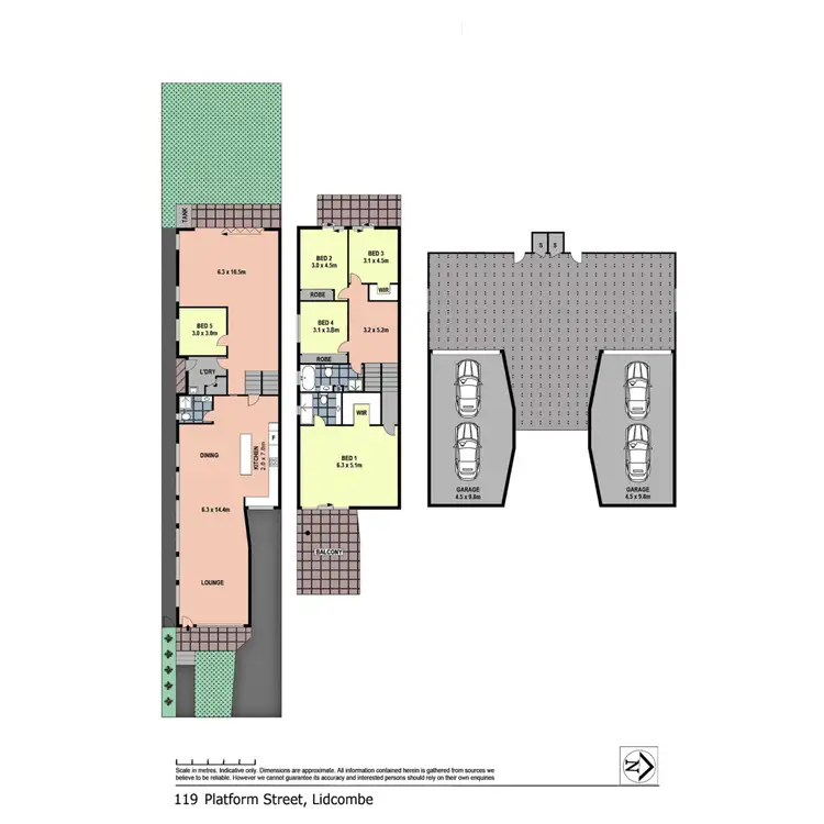 Floorplan of Homely semi-detached listing, 119 Platform Street, Lidcombe NSW 2141
