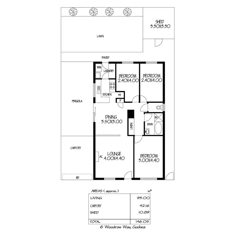 Floorplan of Homely house listing, 6 Woodrow Way, Goolwa SA 5214