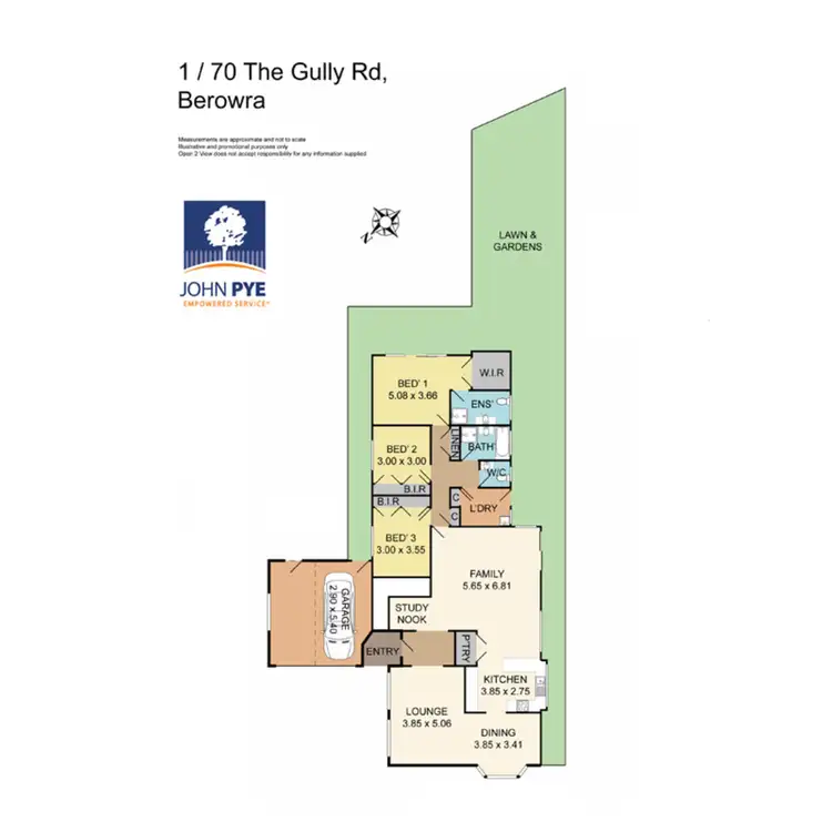 Floorplan of Homely semi-detached listing, 1/70 The Gully Road, Berowra NSW 2081