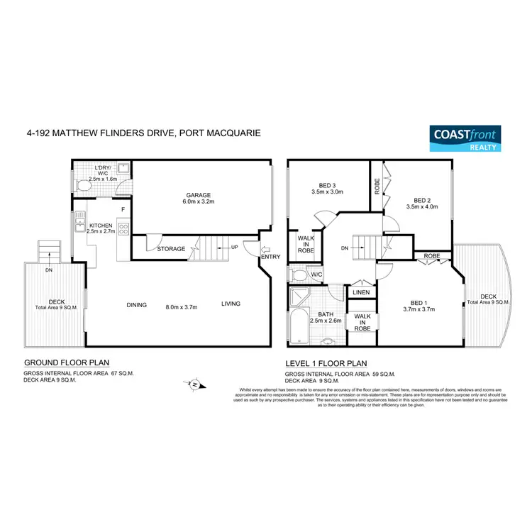 Floorplan of Homely townhouse listing, 4/192 Matthew Flinders Drive, Port Macquarie NSW 2444
