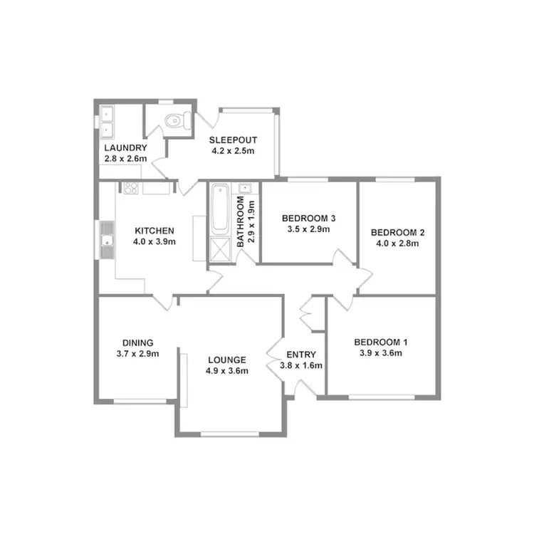 Floorplan of Homely house listing, 5 Armstrong Road, Applecross WA 6153