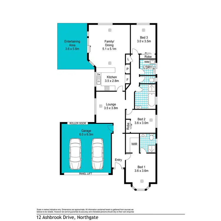 Floorplan of Homely house listing, 12 Ashbrook Drive, Northgate SA 5085