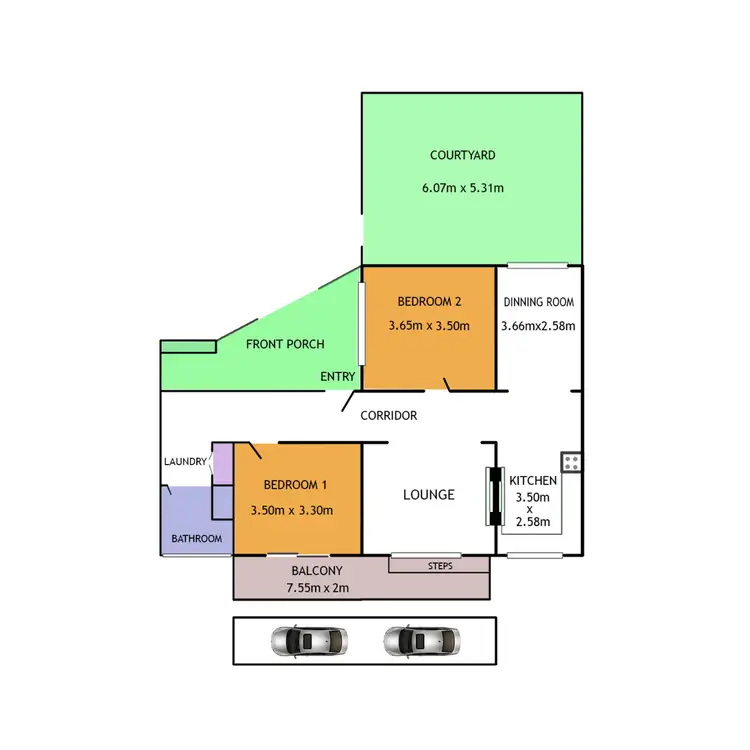 Floorplan of Homely semi-detached listing, 1 Donlea Way, Mount Colah NSW 2079