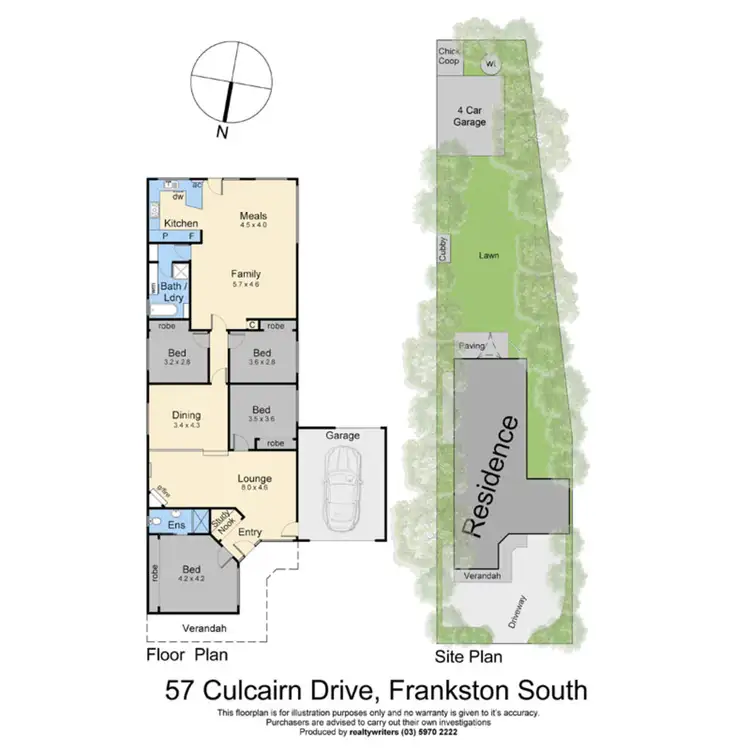 Floorplan of Homely house listing, 57 Culcairn Drive, Frankston South VIC 3199