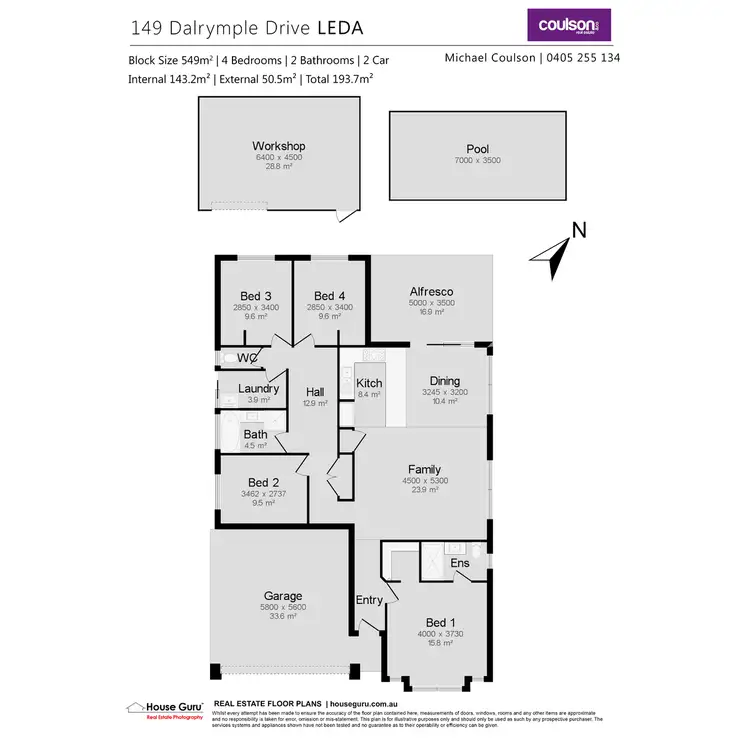 Floorplan of Homely house listing, 149 Dalrymple Drive, Leda WA 6170