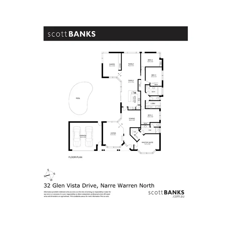 Floorplan of Homely house listing, 32 Glen Vista Drive, Narre Warren North VIC 3804