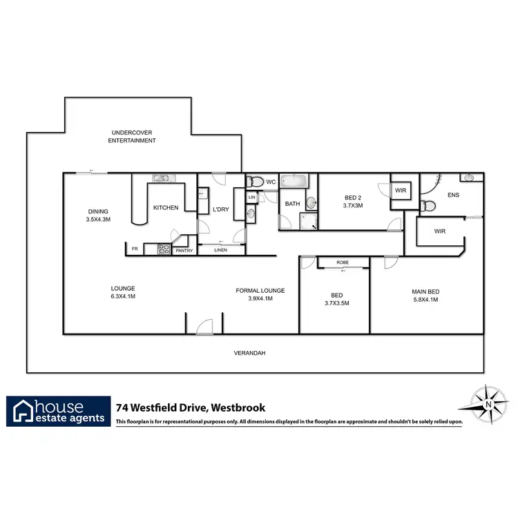 Floorplan of Homely house listing, 74 Westfield Drive, Westbrook QLD 4350