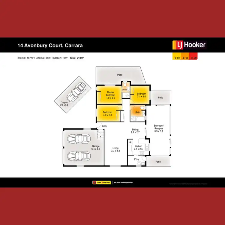 Floorplan of Homely house listing, 14 Avonbury Court, Carrara QLD 4211