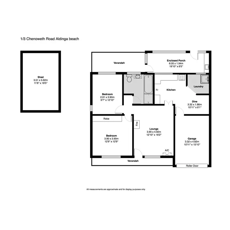Floorplan of Homely house listing, 1/3 Chenoweth Street, Aldinga Beach SA 5173