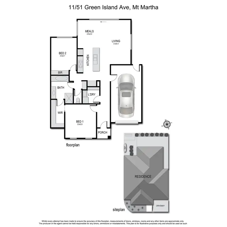 Floorplan of Homely unit listing, 11/51 Green Island Avenue, Mount Martha VIC 3934
