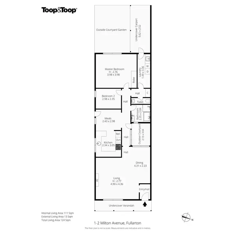 Floorplan of Homely unit listing, 1/2 Milton Avenue, Fullarton SA 5063