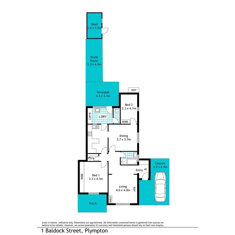Floorplan of Homely house listing, 2/1 Baldock Street, Plympton SA 5038