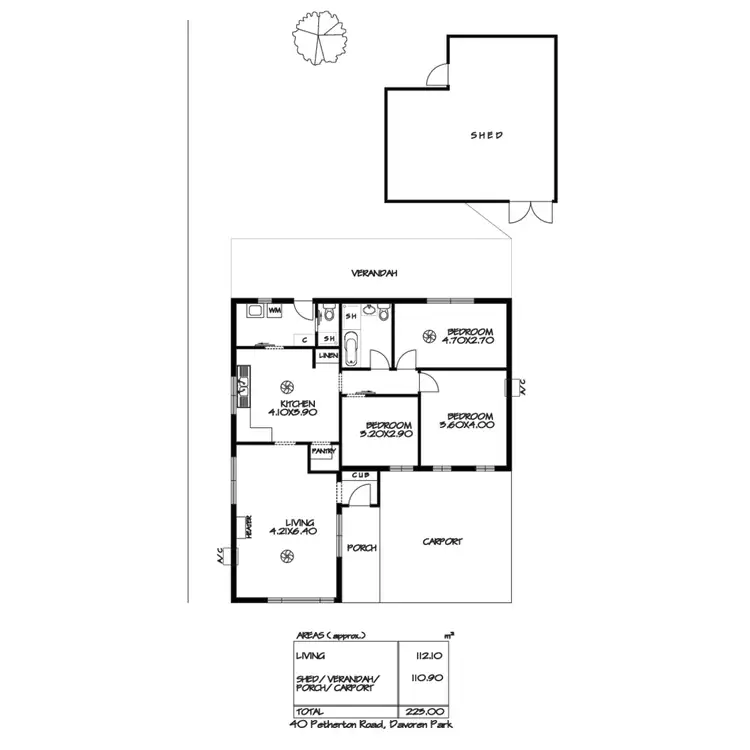 Floorplan of Homely house listing, 40 Petherton Road, Davoren Park SA 5113
