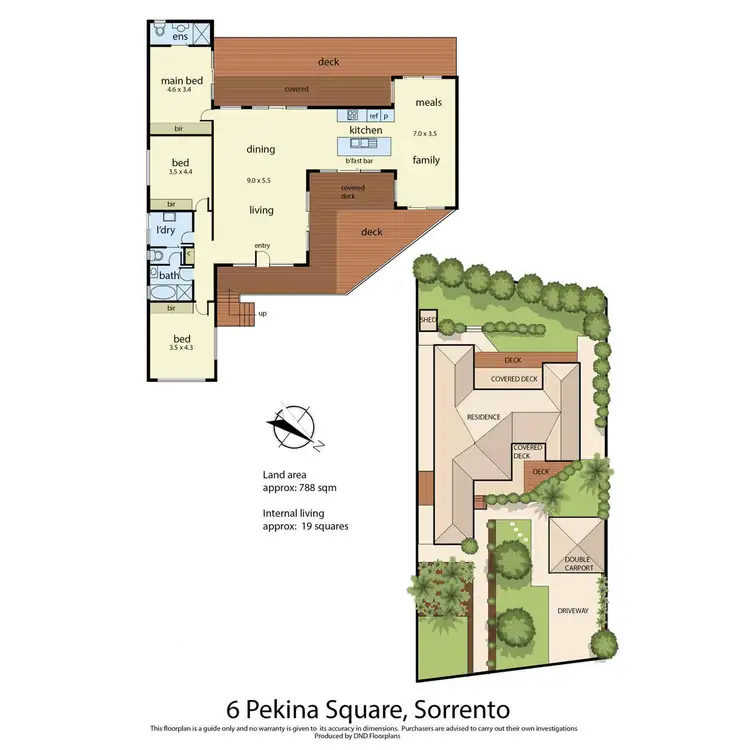 Floorplan of Homely house listing, 6 Pekina Square, Sorrento VIC 3943