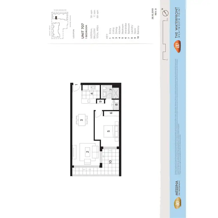 Floorplan of Homely apartment listing, 707/8 Baywater Drive, Wentworth Point NSW 2127