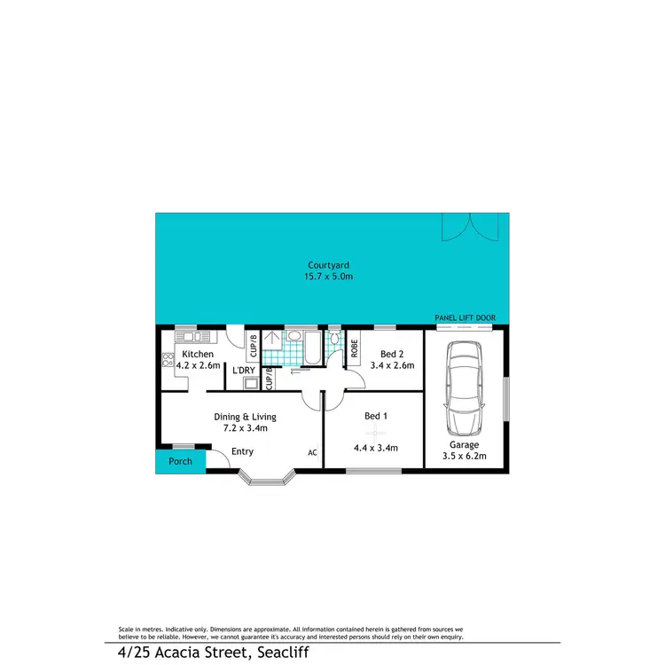 Floorplan of Homely unit listing, 4/25 Acacia Street, Seacliff SA 5049