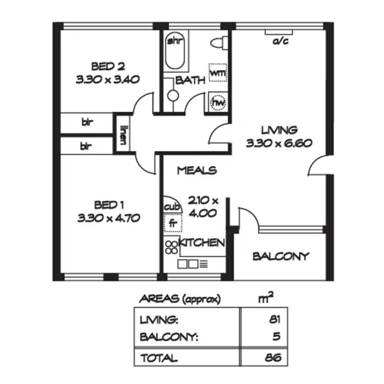 Floorplan of Homely unit listing, 6/35 Sydney Street, Glenside SA 5065