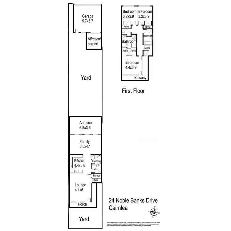 Floorplan of Homely townhouse listing, 24 Noble Banks Drive, Cairnlea VIC 3023