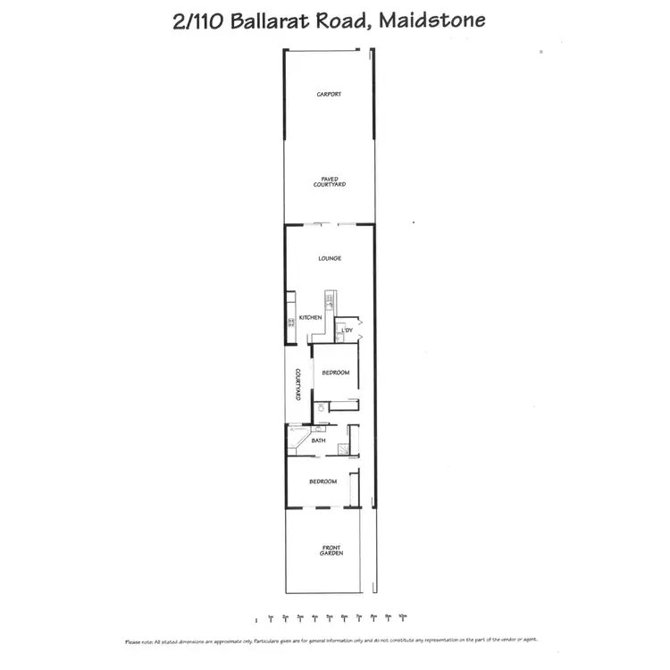 Floorplan of Homely block of units listing, 2/110 Ballarat Road, Maidstone VIC 3012