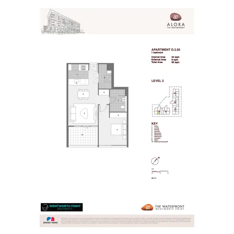 Floorplan of Homely apartment listing, D305/17 Monza Boulevard, Wentworth Point NSW 2127