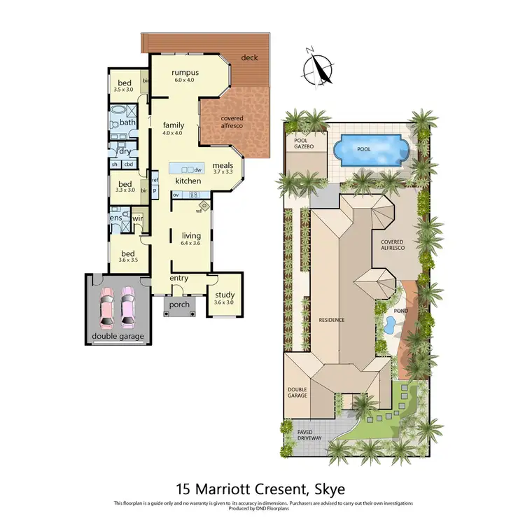 Floorplan of Homely house listing, 15 Marriott Crescent, Skye VIC 3977