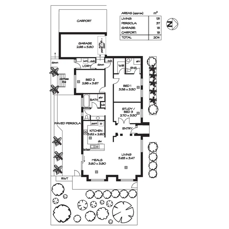 Floorplan of Homely unit listing, 2/25 Rowland Road, Magill SA 5072