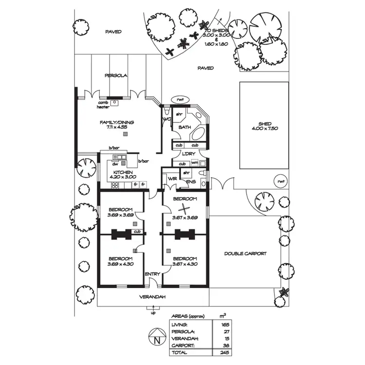 Floorplan of Homely house listing, 40 Darebin Street, Mile End SA 5031
