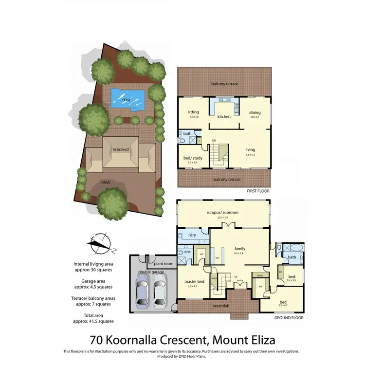 Floorplan of Homely house listing, 70 Koornalla Crescent, Mount Eliza VIC 3930