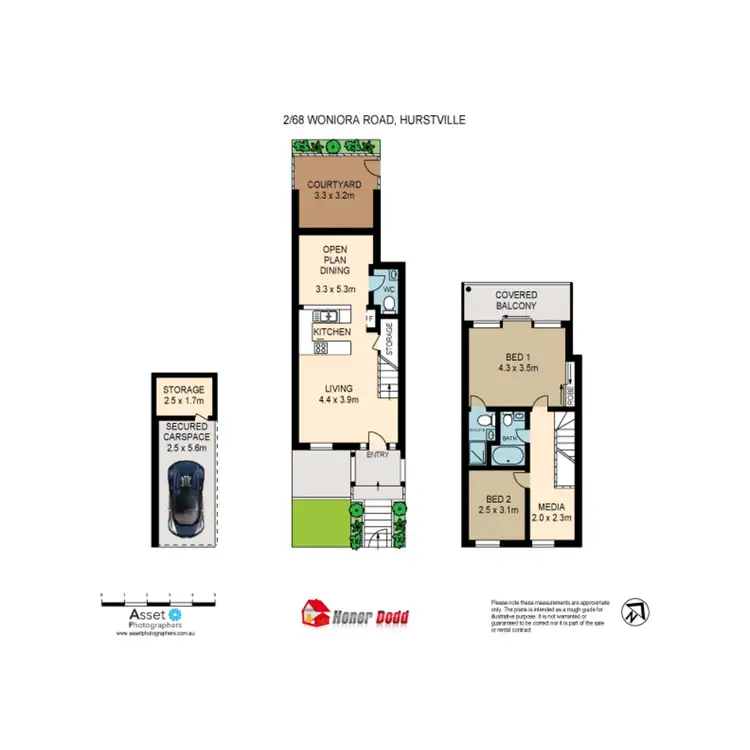 Floorplan of Homely apartment listing, 2/68-72 Woniora Road, Hurstville NSW 2220