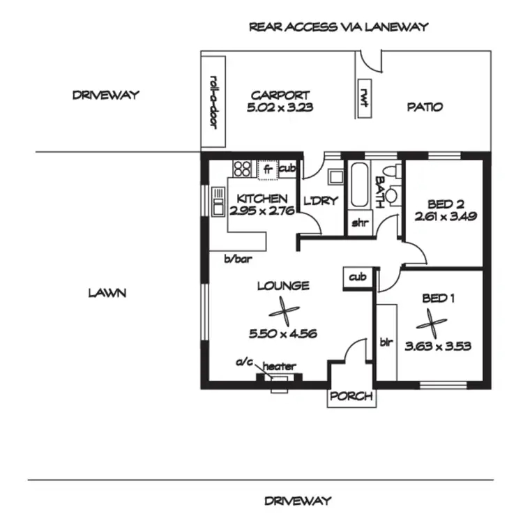 Floorplan of Homely unit listing, 1/34 Dover Street, Maylands SA 5069