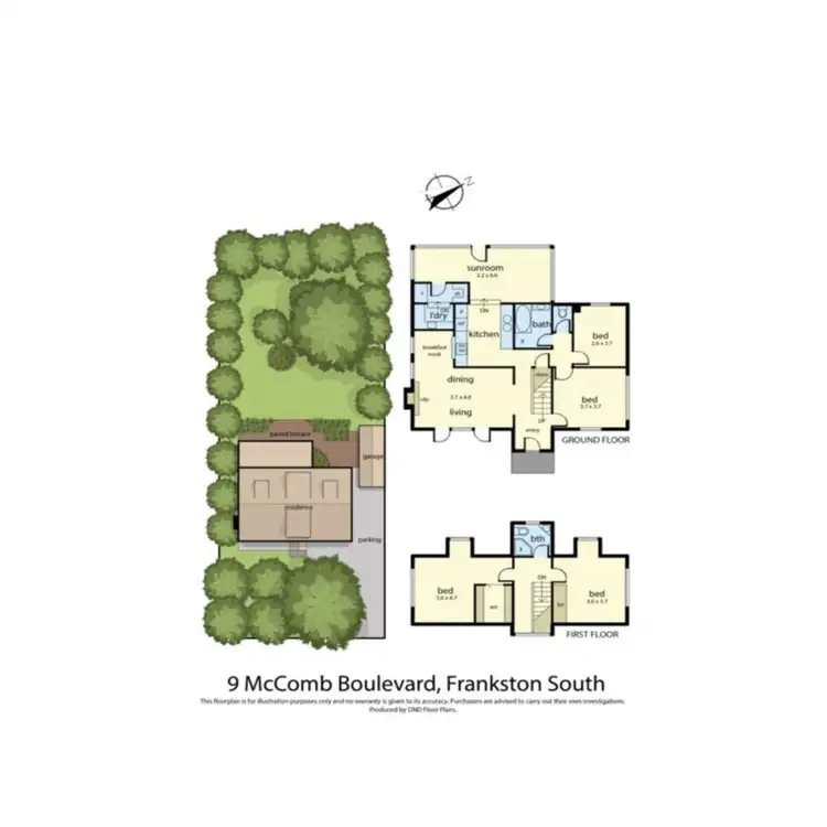 Floorplan of Homely house listing, 9 McComb Boulevard, Frankston South VIC 3199