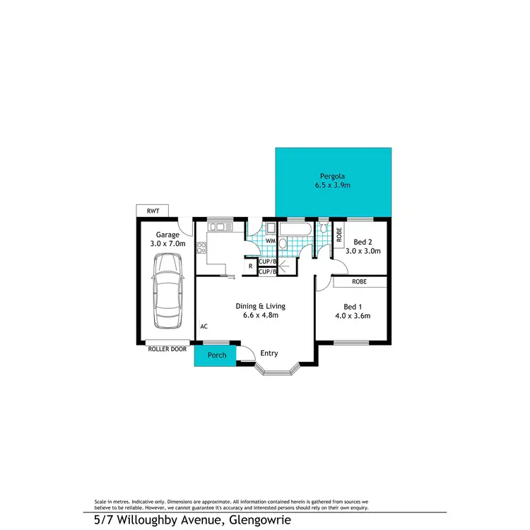 Floorplan of Homely unit listing, 5/7 Willoughby Avenue, Glengowrie SA 5044