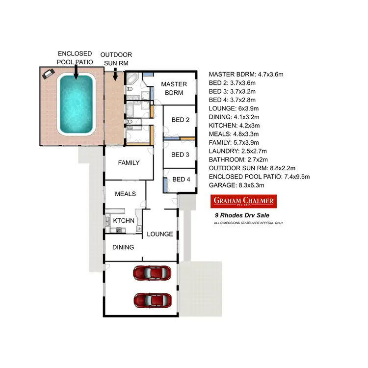Floorplan of Homely house listing, 9 Rhodes Dve, Sale VIC 3850
