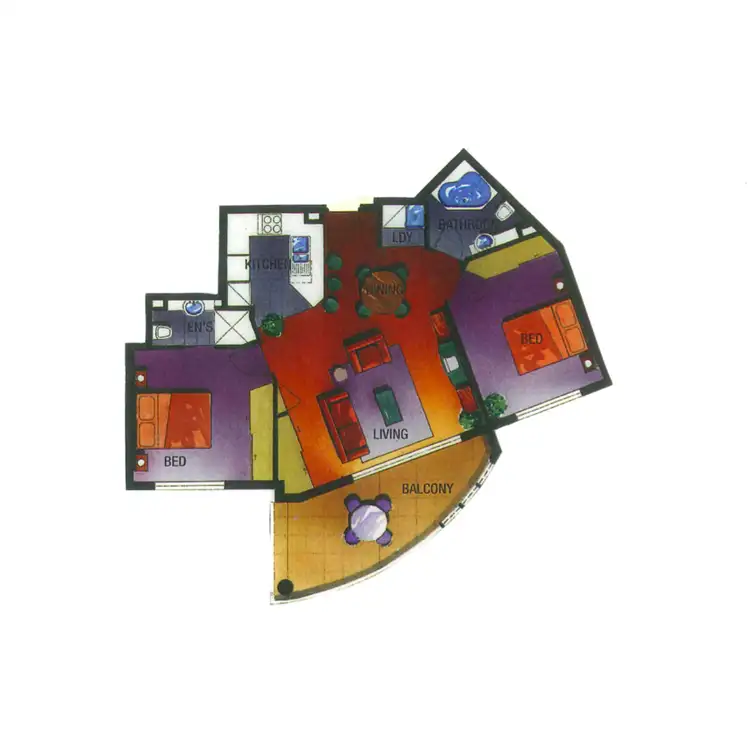 Floorplan of Homely apartment listing, 35/540 Queen Street, Brisbane City QLD 4000