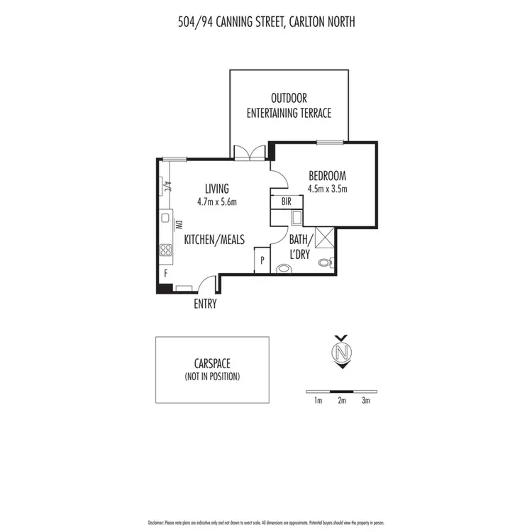 Floorplan of Homely apartment listing, 504/94 Canning Street, Carlton VIC 3053